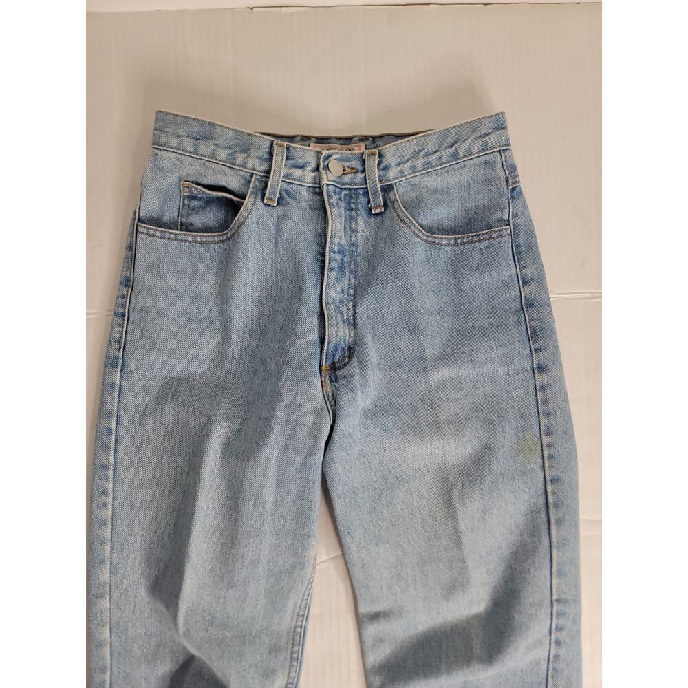 Vintage Guess High-Rise Mom Jeans30 (Measures 28" W x 28" L) Light Zip Hem USA - Picture 3 of 10